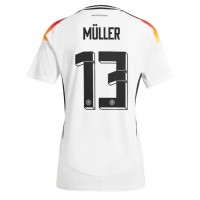 Camiseta Alemania Thomas Muller #13 Primera Equipación Replica Eurocopa 2024 para mujer mangas cortas